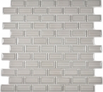 Mini Metro Subway Carreaux de mosaïque Céramique gris pierre MOS26-0204_f | 10 Tapis de mosaïque