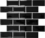 Metro Subway Carreau Noir Facette Mosaïque Céramique Carrelage Cuisine MOS26M-0303