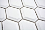 Motif main Mosaïque Carreau céramique Diamant Metro blanc mat Carrelage cuisine MOS13MD-0111_m