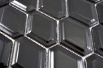 Motif main Mosaïque Carreau céramique Diamant Metro noir brillant Carrelage cuisine MOS13MD-0301_m