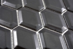 Motif main Mosaïque Carreau céramique Diamant Metro noir mat Carrelage cuisine MOS13MD-0311_m