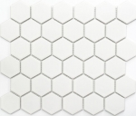 Hexagonal hexagonal mosaïque carreaux en céramique blanc mat carreaux muraux salle de bain carreaux de cuisine WC - MOS11B-0111