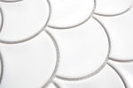 Motif main Mosaïque Carreau céramique éventail blanc brillant Carreau WC Carreau salle de bain MOS13-FS01_m