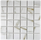 Céramique Mosaïque CarreauxCalacatta blanc beige Carrelage en grès cérame MOS14-0112