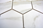 Motif main Mosaïque Céramique blanche Hexagone Calacatta Carreaux muraux Carreaux salle de bain MOS11F-0112_m