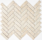 Carreau en mosaïque à chevrons Céramique aspect pierre beige clair Carrelage cuisine MOS24-SO54
