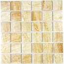 Céramique Carreau MosaïqueOptique pierre naturelle Structure Travertin beige jaune Carreau mural MOS16-1202