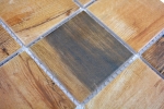 Échantillon manuel Vintage Wood Carreau de mosaïque Céramique brune imitation bois MOS16-2004_m