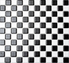 Mosaïque en céramique Échiquier noir blanc mat Carreau de mosaïque MOS18-0305