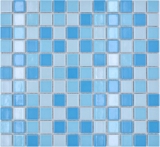 Mosaïque céramique Mosaïque de piscine carreau de mosaïque bleu mix brillant BAD paroi de douche MOS18-0406
