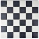 Échiquier Mosaïque ARRÊT DURGENCE noir blanc MOS14-0103-R10_f