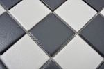 Motif à main Échiquier Mosaïque NATURELLE noir blanc MOS14-0103-R10_m