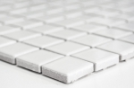 Échantillon manuel de mosaïque céramique Dossier de douche BLANC BRILLANT Carreau de salle de bains Dossier de cuisine MOS18D-0101_m