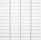 Mosaïque en bâtonnets Carreau céramique blanc brillant Carrelage cuisine MOS24-0102