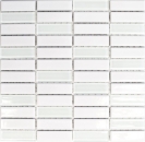 Bâtonnets Mosaïque Céramique Verre blanc menthe brillant Verre Carrelage MOS24-ST315
