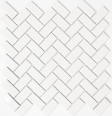 Carreau en mosaïque à chevrons Céramique blanche brillante Carreau de cuisine Carreau de mur MOS24-CHB5WG