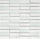 Mosaïque Carreau céramique baguettes blanc mat verre Revêtement de baignoire MOS24-ST325_f