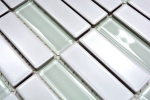 Échantillon manuel de mosaïque Carreau céramique baguettes blanc mat verre Revêtement de baignoire MOS24-ST325_m