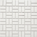 Windmühle Mosaïque Carreau céramique blanc mat Habillage de baignoire Carreau mural Salle de bain - MOS24-CWM07WM