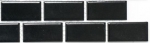 Motif main Mosaïque Carreau céramique Brick noir mat Paroi de douche MOS24-04BM_m