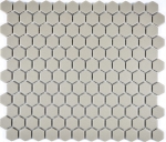 Hexagonal hexagonal carreaux de mosaïque céramique mini gris clair non émaillé antidérapant sol mosaïque bac à douche - MOS11A-0202-R10