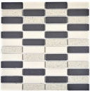 Mosaïque Carreau céramique beige noir baguettes non émaillé Carreau de sol pour receveur de douche MOS24-0113-R10_f
