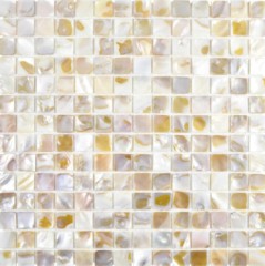 Mosaïque de nacre Mosaïque de coquillages blanc beige clair Paroi de douche MOS150-SM203