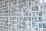 Motif main Mosaïque Coquillage gris bleu Carrelage mural Salle de bain MOS150-SM2582_m