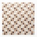 Mosaïque dosseret aluminium beige marron alu cuivre carrelage cuisine MOS49-A971_f
