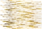 Mosaïque fond aluminium brun clair composite alu brick brossé Coloured Light MOS49-L102L_f