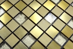 Motif main Carreau de mosaïque aluminium translucide Alu Mosaïque de verre Crystal or MOS49-A307_m