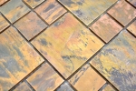 Motif main mosaïque carreau cuivre cuivre combinaison brun cuisine MOS49-1502_m