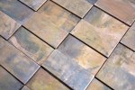 Motif main mosaïque carreau cuivre cuivre baguettes 3D marron carrelage cuisine MOS49-1514_m