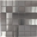 Acier inoxydable Mosaïque Carreau argenté brossé mat Carreau de cuisine MOS129-48D