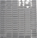 Mosaïque en acier inoxydable Rectangle argenté brillant Carrelage mural de cuisine MOS129-0215