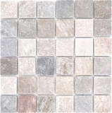 Quartzite Mosaïque beige gris mur sol douche dosseret cuisine carrelage - MOS36-0204