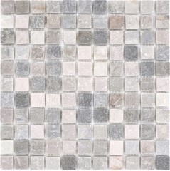 Quartzite Pierre naturelle Mosaïque Carreau beige gris Mur Sol Douche Dos de cuisine - MOS36-0206
