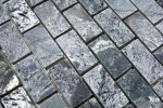 Motif main Carreau de mosaïque Quartzite Pierre naturelle Brick gris argenté poli MOS28-0202_C_m