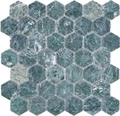 Mosaïque Marbre Pierre naturelle Hexagone Marbre vert MOS44-0210_f