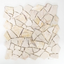 Mosaïque Marbre Pierre naturelle Bruch Ciot golden cream structure polie MOS44-30-2807_f