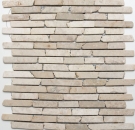 Mosaïque marbre pierre naturelle beige clair Brick composite baguettes protection anti-éclaboussures murales carreaux de faïence - MOS40-0105