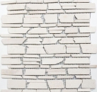 Mosaïque Marbre Pierre naturelle beige clair Mosaïque de briques Biancone MOS40-0200_f