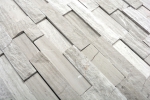 Motif main Carreau de mosaïque Marbre Pierre naturelle Brick Splitface gris bandes MOS40-3D20_m