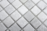 Motif main Carreau de mosaïque Marbre Pierre naturelle blanche Ibiza Antique Marble MOS40-42023_m