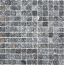 Marbre Mosaïque Carreau Pierre naturelle Nero noir anthracite gris foncé Carrelage - MOS36-0306-A