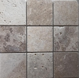 Carreau Travertin Pierre naturelle Chiaro beige crème Carreau en pierre naturelle aspect antique Bac à douche Paroi de douche Carreau de cuisine - MOSF-45-46079