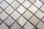 Échantillon manuel de mosaïque Carreau de travertin Pierre naturelle beige Chiaro Antique Travertin MOS43-46023_m