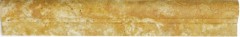 Borde bordure travertin pierre naturelle jaune or profil pierre naturelle brun doré aspect antique mur salle de bain cuisine sauna - MOSProf-51348