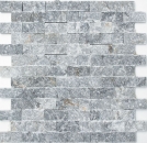 Splitface marbre mur pierre mur pierre naturelle anthracite gris Brick assemblage de mur aspect 3D carrelage - MOS40-48196