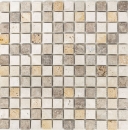 Travertin Carreaux de mosaïque terrasse mur sol pierre naturelle beige brun doré carrelage bac à douche paroi de douche cuisine - MOS43-46380